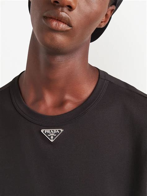 fake prada logo t shirt|prada triangle logo plaque.